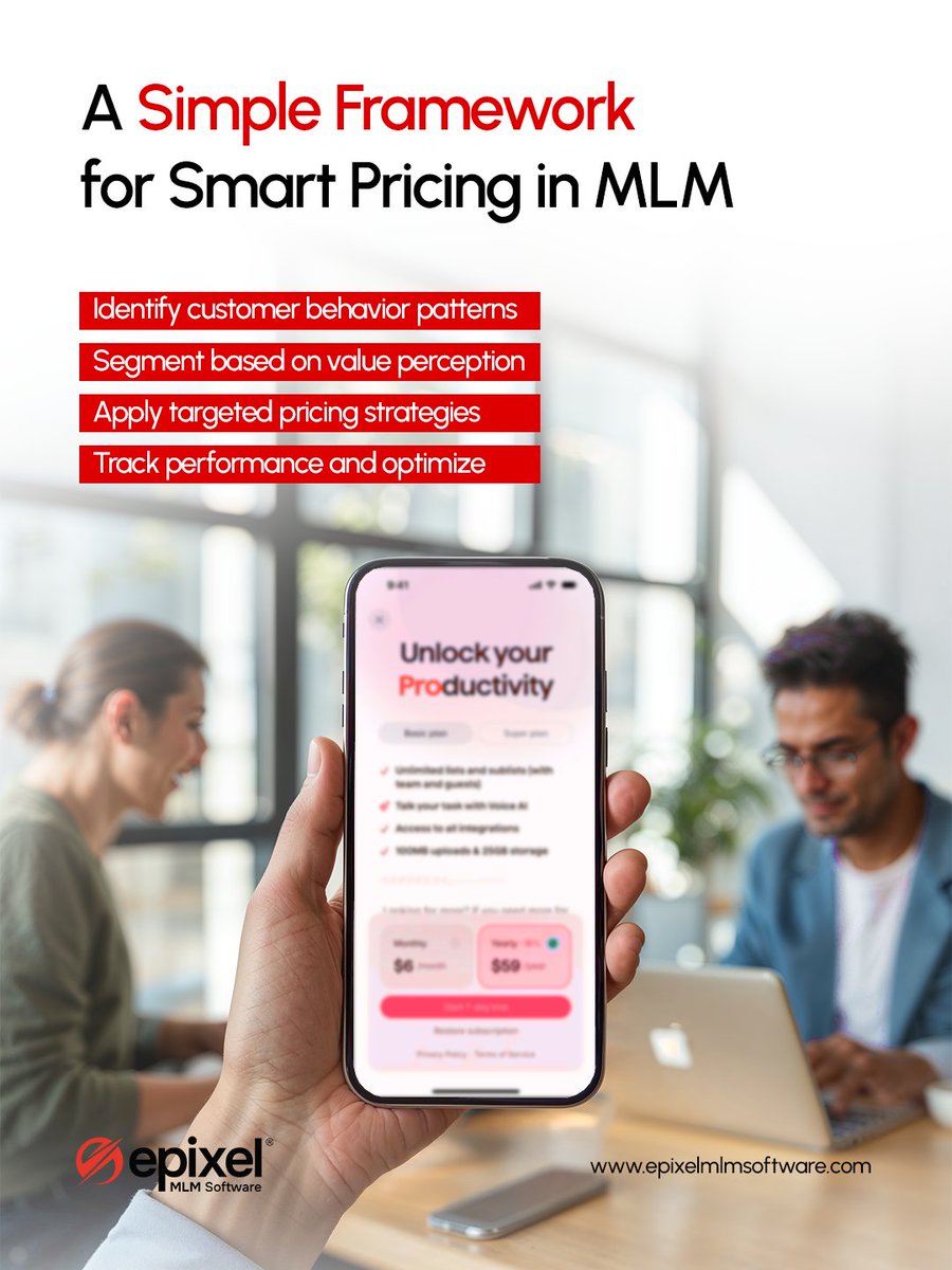 epixelmlmsoft's tweet photo. Smart pricing isn’t about lowering prices.

It’s about matching the right offer 
to the right customer.
That’s where real growth happens.

https://t.co/qvlfWSibM1

#directselling #pricingstrategy #smartpricing #epixelmlmsoftware https://t.co/Ag0apGOVls