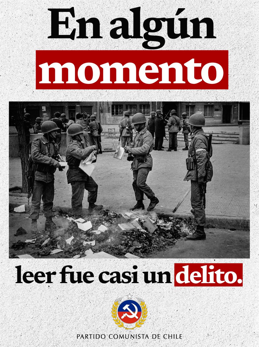 📚 En el Día del Libro recordamos que hubo un tiempo en que leer fue casi un delito, y que muchos libros fueron censurados y quemados durante la dictadura de Augusto Pinochet.