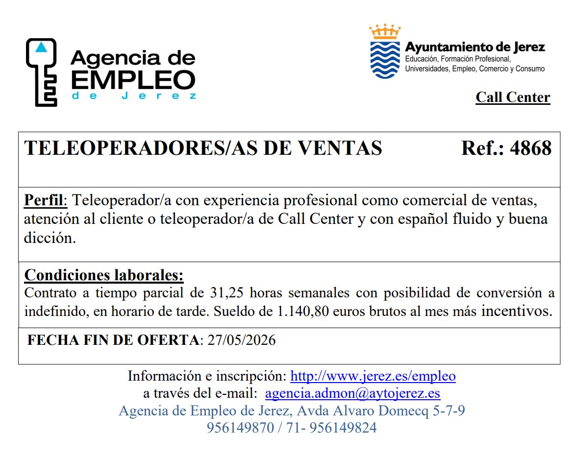 Delegación de Empleo Ayuntamiento de Jerez tweet media