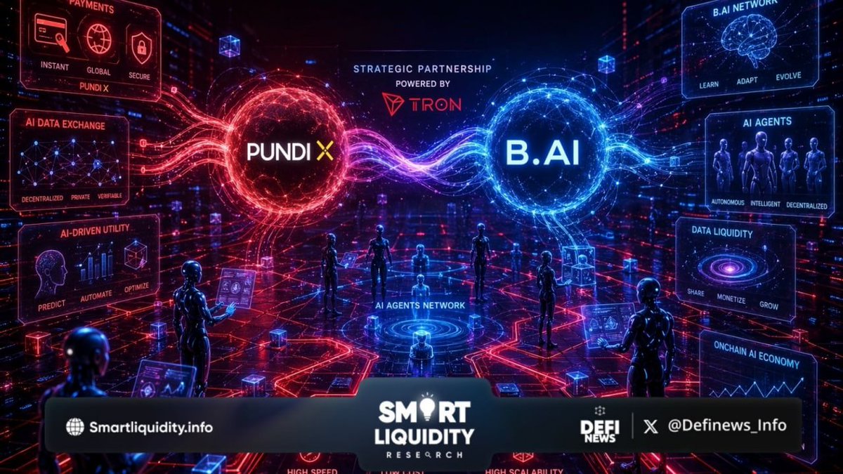 💥 <a href="/PundiXLabs/">Pundi X Labs</a> and  <a href="/BAI_AGI/">B.AI</a> are pushing toward an autonomous data economy.

⚡ With #BAI expanding its role in agentic AI infrastructure on <a href="/trondao/">TRON DAO</a>, the stack is evolving into scalable onchain rails for AI agents, seamless payments, and real utility.

The intersection of AI +