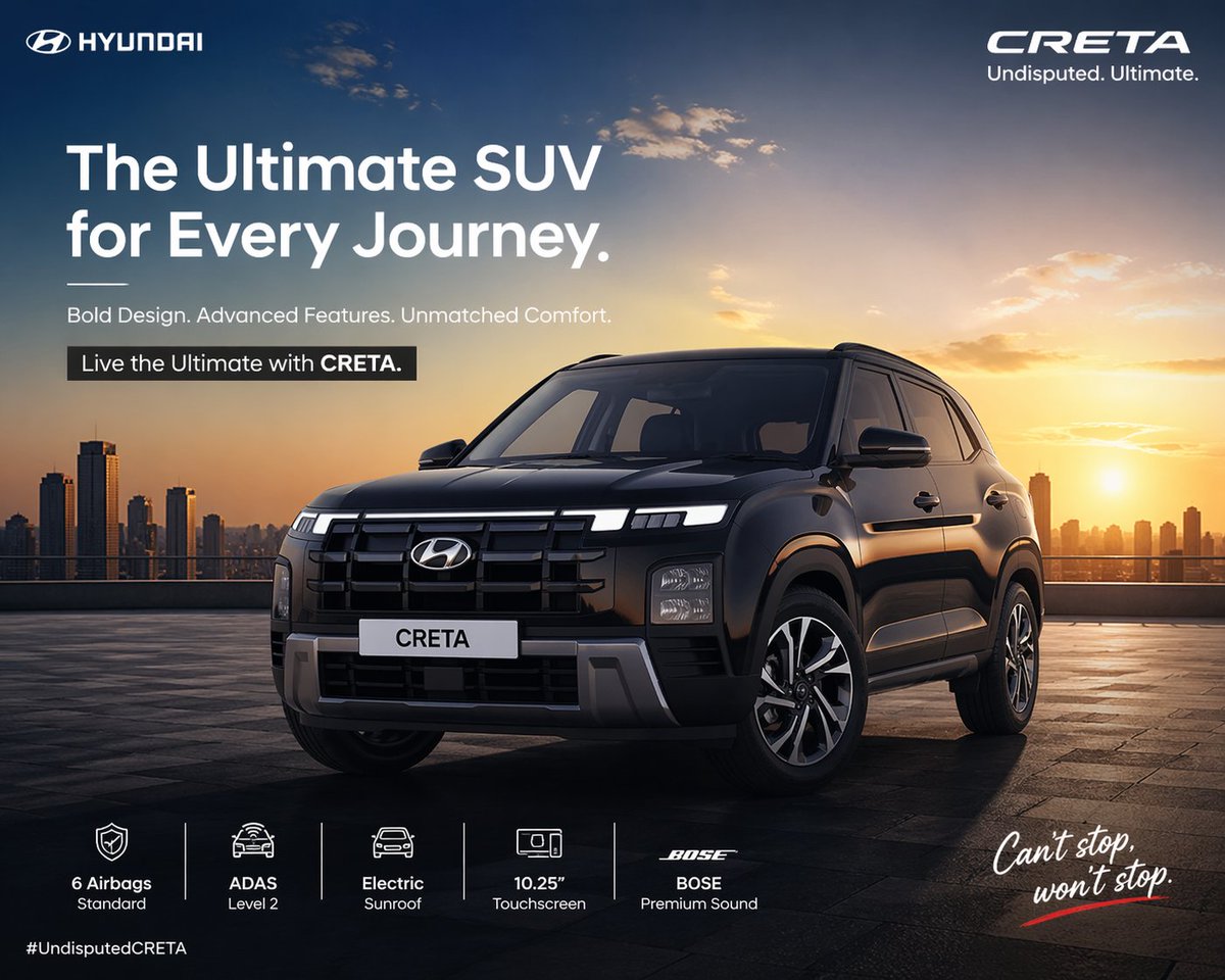 Chandan42240949's tweet image. Built for those who don’t follow, they lead.
#LuxuryDrive #Creta #SuccessMindset