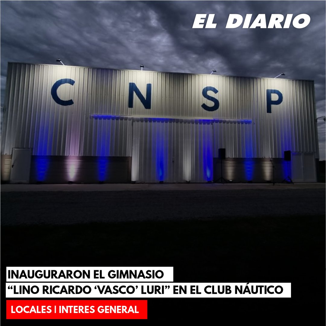 ElDiariodeSP's tweet photo. LOCALES | INTERES GENERAL | Inauguraron el gimnasio “Lino Ricardo ‘Vasco’ Luri” en el Club Náutico
https://t.co/HZGxGTXeaL https://t.co/wynf1xQ1It