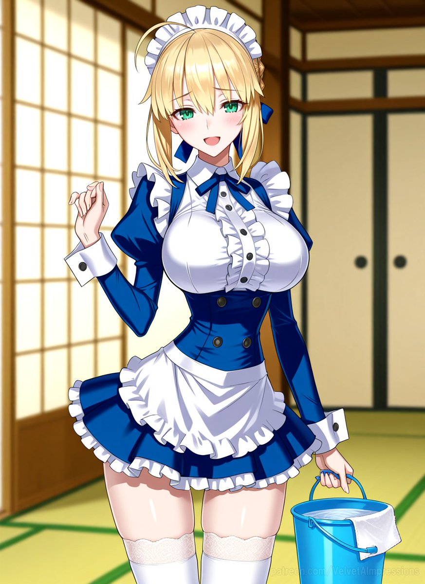 VelvetAIArt's tweet photo. Saber / Artoria Pendragon from Fate/Grand Order.
Blue maid outfit.

#FGO #ArtoriaPendragon https://t.co/3wTROGDMgA