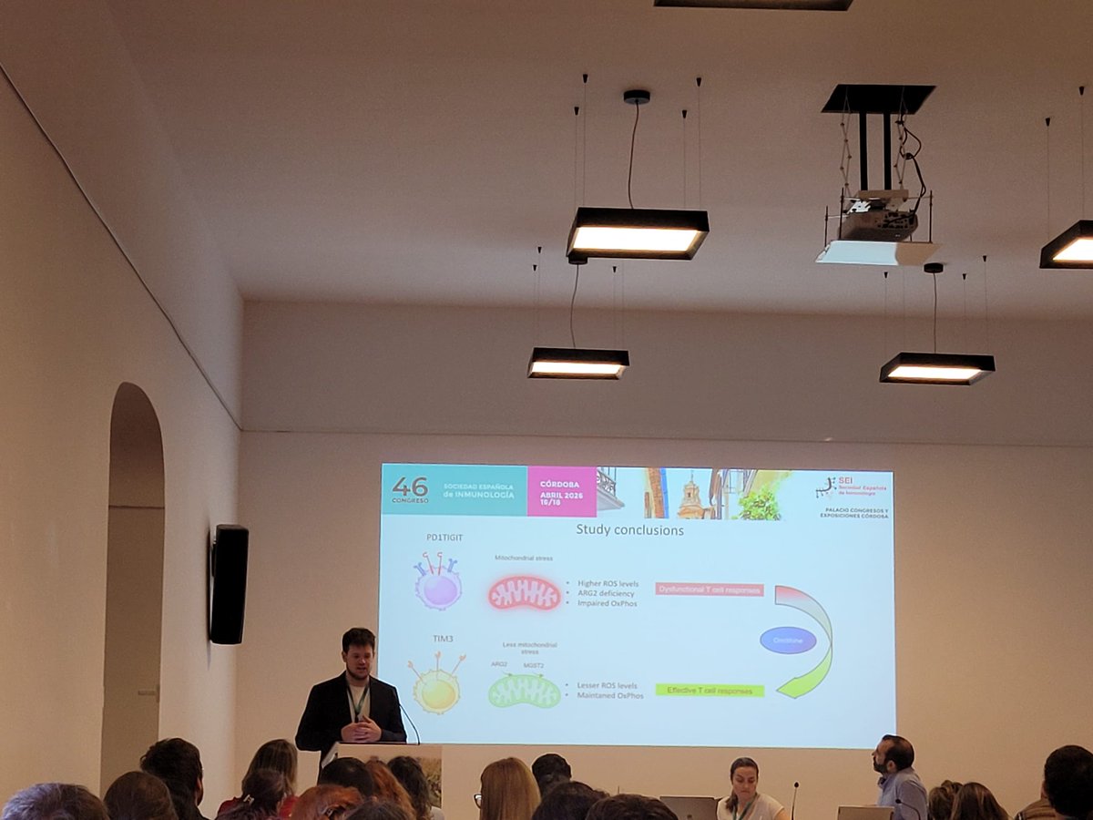 ToribioLab's tweet image. Also, our colleague Ilya from Enrique Martín-Gayo's lab @CBM_CSIC_UAM  presented his work on how modulating amino acid metabolism could help restore dysfunctional HIV-specific CD8+ T cells 🧬

A promising strategy to improve immune responses in people living with #HIV!