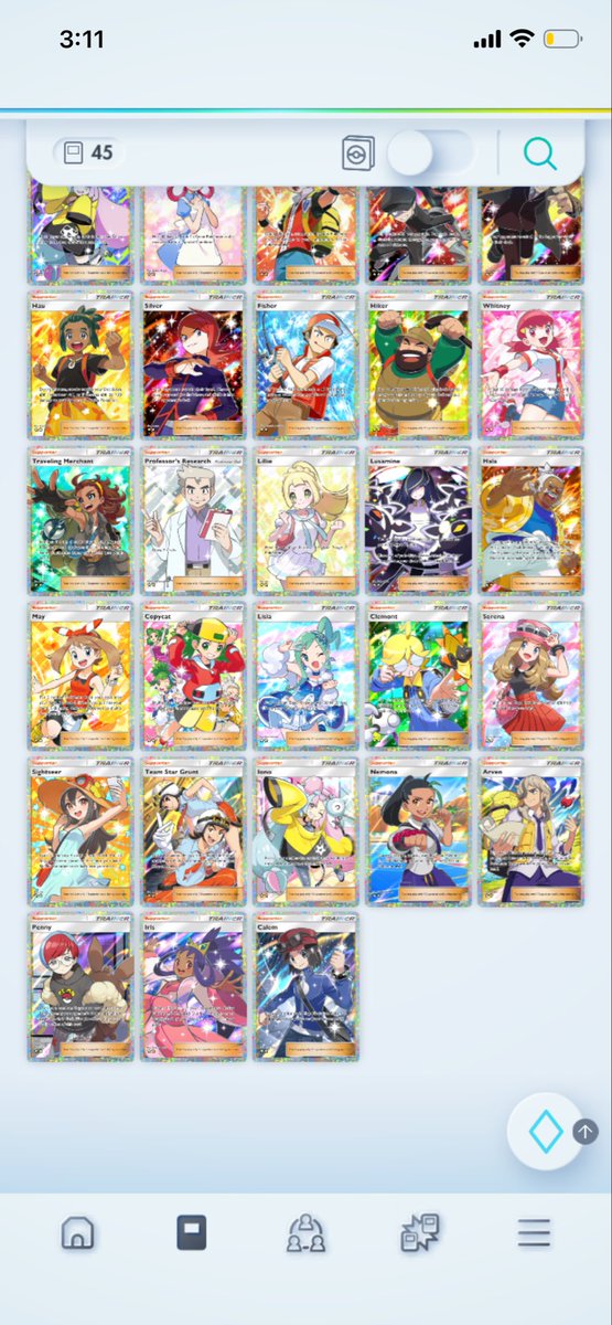 Waphilito's tweet photo. @f2pokepoke @PokemonTCGP I had to get my first one with pack points and I’m at 930 now trying for a second. My luck has been PATHETIC. Next mission: collect all trainers. https://t.co/sQGKEOuare