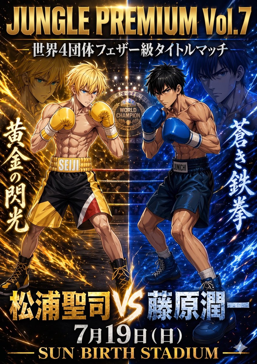 Anime Boxing Title Match Poster