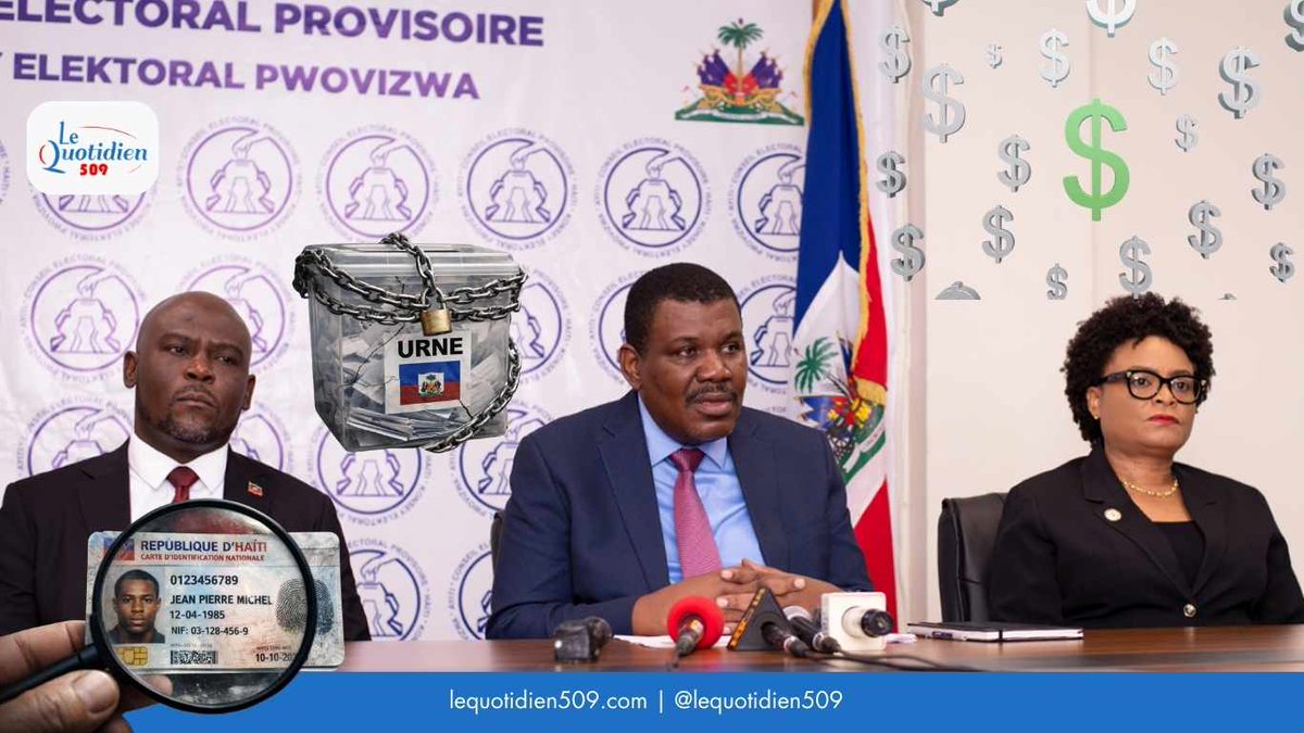 lequotidien509's tweet photo. 💥 « 250 MILLIONS pour des #élections ?! »Le PM Didier Fils-Aimé @citoyendidier  sonne l’alarme face au projet présenté par le Conseil électoral provisoire : 60M pour les dernières élections… aujourd’hui, une facture multipliée par quatre. Pendant qu’une commission (bailleurs + gouvernement) tente de “corriger le tir”, une question brûle les lèvres Explosion budgétaire ou système sous perfusion opaque ? @cep_haiti #haiti