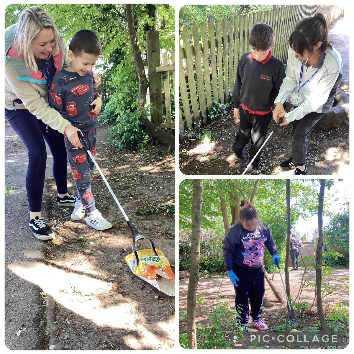 FortRoyalSchool's tweet image. Class 12 and 18 did some great activities litter picking and using natural materials to create pictures #EarthDay