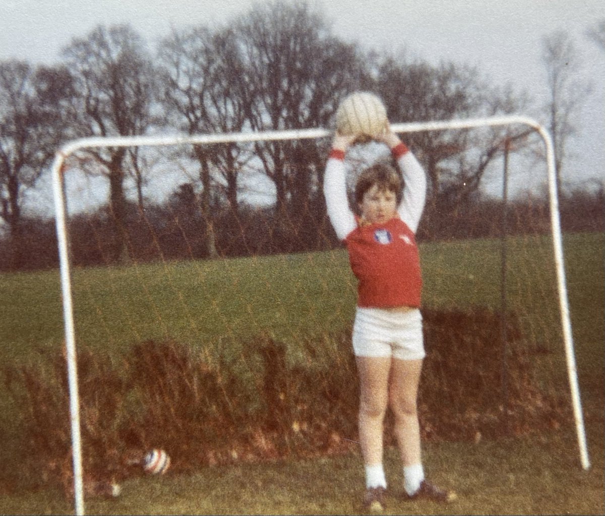 ggoford's tweet photo. Today’s #footballflashback harks back to when I owned an #arsenal shirt! I was always an @IpswichTown fan but my Mum could only find this red number at the time…I did love wearing it, but asked her to sew on an #itfc badge to prove my support for Town! https://t.co/ywCSuqHf5G