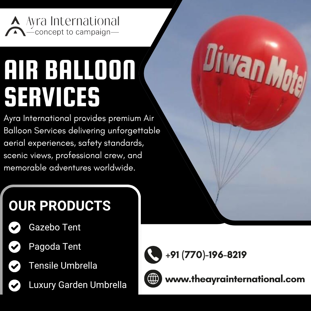 ayraIntrnatonal's tweet image. 🎈 Looking for a unique way to stand out? Our premium Air Balloon Services deliver unforgettable aerial experiences that capture attention and leave lasting impressions. 🌍✨
🌐 theayrainternational.com
.
#AirBalloonServices #EventMarketing #OutdoorAdvertising #BrandVisibility