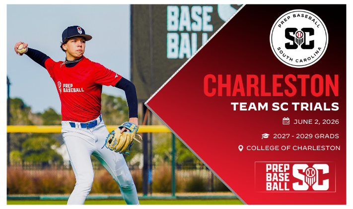 PrepBaseball_SC's tweet image. ☀️ 𝐓𝐞𝐚𝐦 𝐒𝐂 𝐓𝐫𝐢𝐚𝐥𝐬 𝐂𝐢𝐫𝐜𝐮𝐢𝐭 ☀️

The staff will be all around the state this summer, as our Summer Team SC Trials is LIVE on the website.

All Team SC Trials are Future Games and Super Sophomore Games qualifiers. Find an event near you❗⬇️  #TeamSC #BeSeen