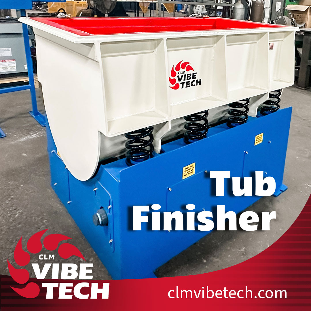 CLMVibetech's tweet image. Vibetech Vibratory Tub Finishers are versatile finishing machines for medium to large parts. They provide the maximum channel width and allow parts to be easily segregated with customizable, removable dividers: clmvibetech.com/equipment/tub-….  #MassFinishing #MadeintheUSA 🛠🇺🇸⚙️🧰☑️