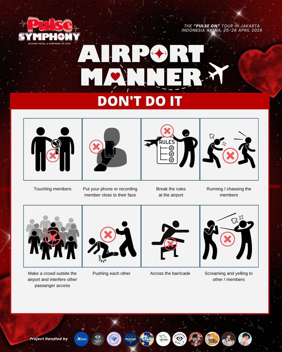 diarywoopi's tweet photo. 🚨 AIRPORT REMINDER 🚨

Treasure Maker 🤍
Demi kenyamanan &amp; keamanan bersama, mohon untuk tidak melakukan fan gathering di bandara.

Let’s show our love for TREASURE in a better way 💎✨
No airport crowd, no chaos — tetap tertib &amp; saling menjaga 🙏

#PULSEONinJAKARTA2026 🇲🇨 https://t.co/OM0S7lFkPI