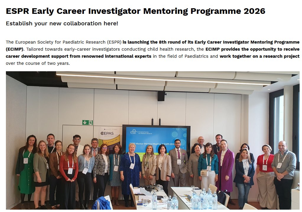 European Society for Paediatric Research (ESPR) tweet media