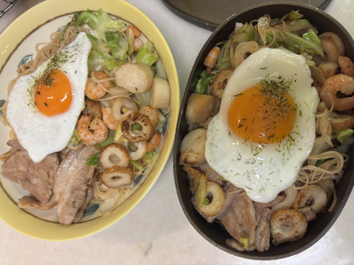 noteを書いたり焼きビーフン作ったり。