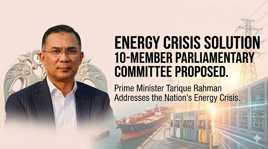 SamirMahmu49212's tweet photo. Prime Minister Tarique Rahman proposed forming a 10-member parliamentary committee to address the country’s energy crisis. https://t.co/hrgM3pin75