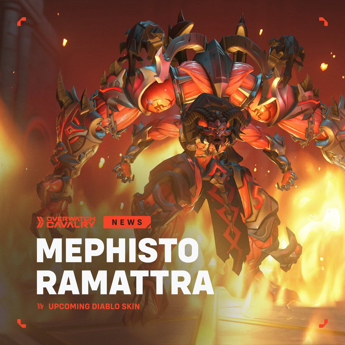 New #Overwatch x Diablo Skin: Mephisto Ramattra 🩸

🗓️ Available: Apr 28 - May 18