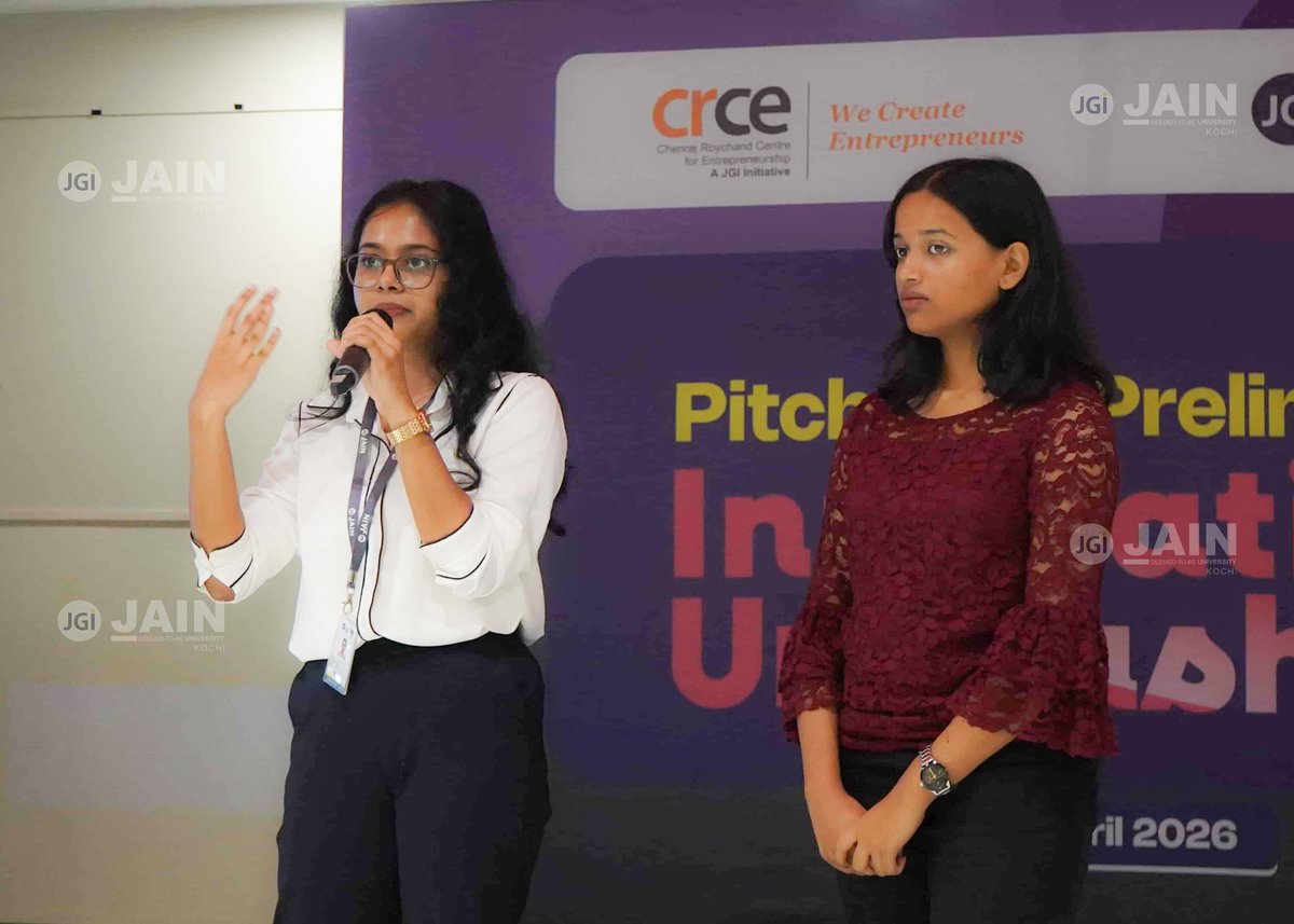 jain_kochi's tweet image. The Prelims of Innovation Unleashed – Pitch Day 2026 concluded with a room full of ideas taking their first real step forward. What began as simple classroom thoughts evolved into structured pitches, reflecting clarity, effort, and growth.

#InnovationUnleashed #PitchDay2026
