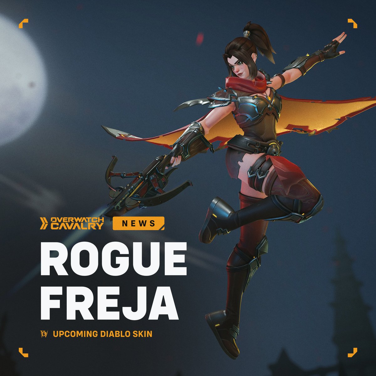 OWCavalry's tweet image. New #Overwatch x Diablo Skin: Rogue Freja 🏹

🗓️ Available: Apr 28 - May 18