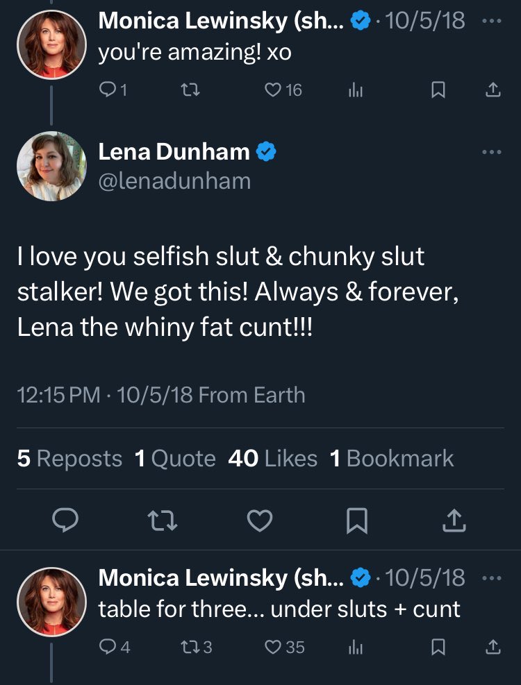 lena dunham on monica lewinsky’s podcast reminding me of a favorite twitter interaction