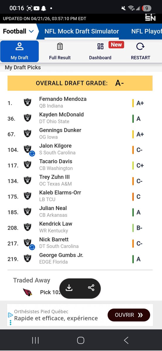 raiders418's tweet photo. @MitchellRenz365 Best mock you'll find here! https://t.co/G3tqXiIk91