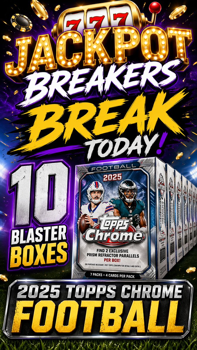 JackpotBreakers's tweet image. Random Team LIVE now on eBay Live!

Take your spots: ebay.us/RCXUJv
#ad #sponsored
#thehobby #boxbreaks #boxbreak