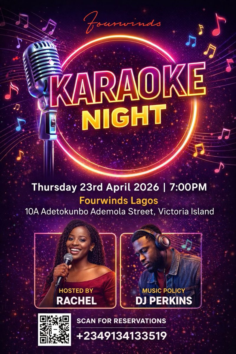 FourWindsLagos's tweet image. Who’s in town and ready for some karaoke ?  #lagos