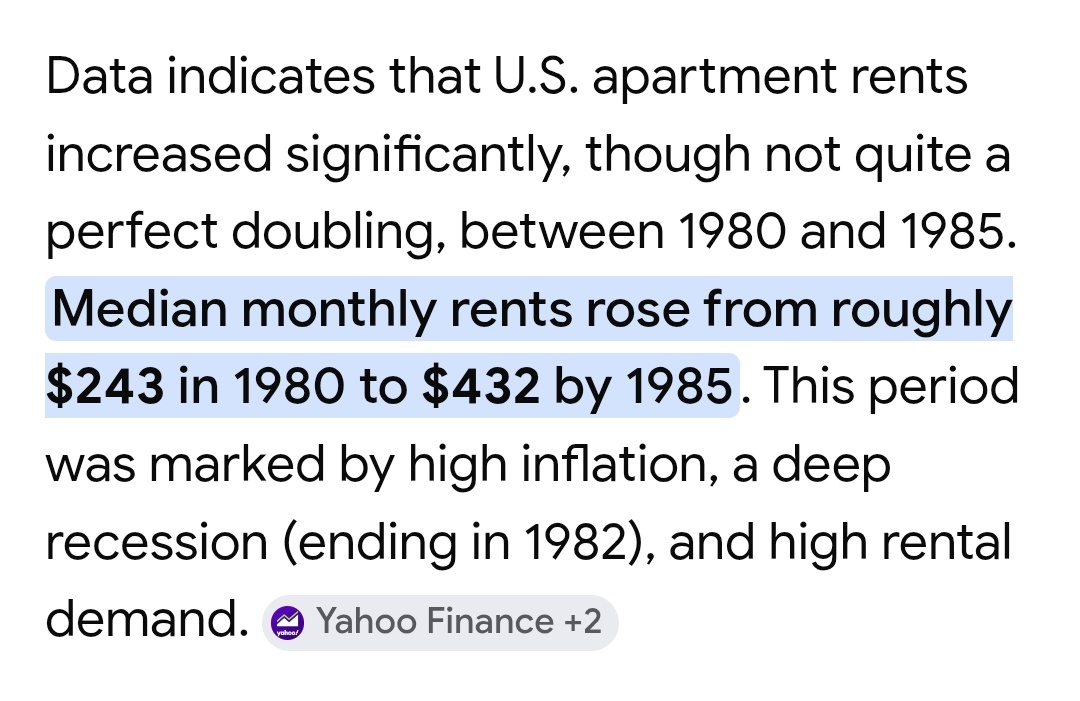 cousinBalky's tweet image. Maybe #Boomers didn't have it THAT much better? 🤷 #rent #inflation