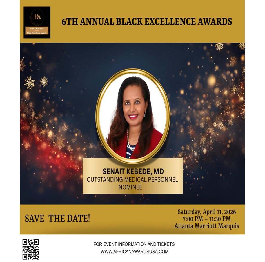 EmoryIAS's tweet photo. Join us in congratulating Dr. Senait Kebede on being nominated for the Outstanding Medical Personnel Award at the 2026 African Awards.
This recognition is a powerful testament to her unwavering dedication, compassion, and commitment to excellence in healthcare. https://t.co/pplYfXodzT