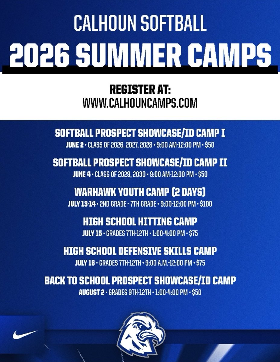 warhawksball's tweet image. Summer Camp Dates Announced!!! Can't Wait to see you at one of these! @Go_Warhawks #Process