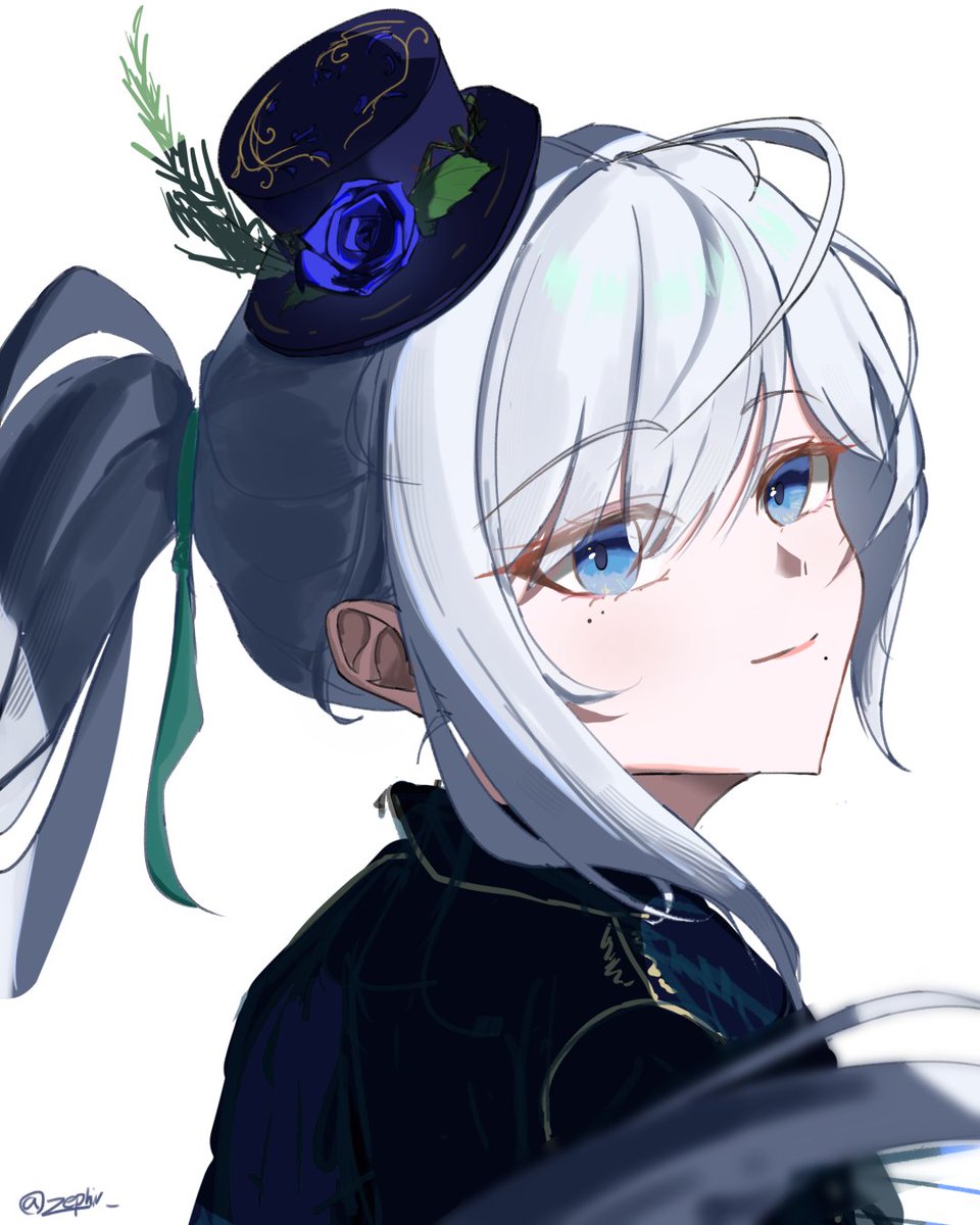 zephiv_'s tweet image. 25日目,　銀髪お姉さん
#100日チャレンジ #OC #創作