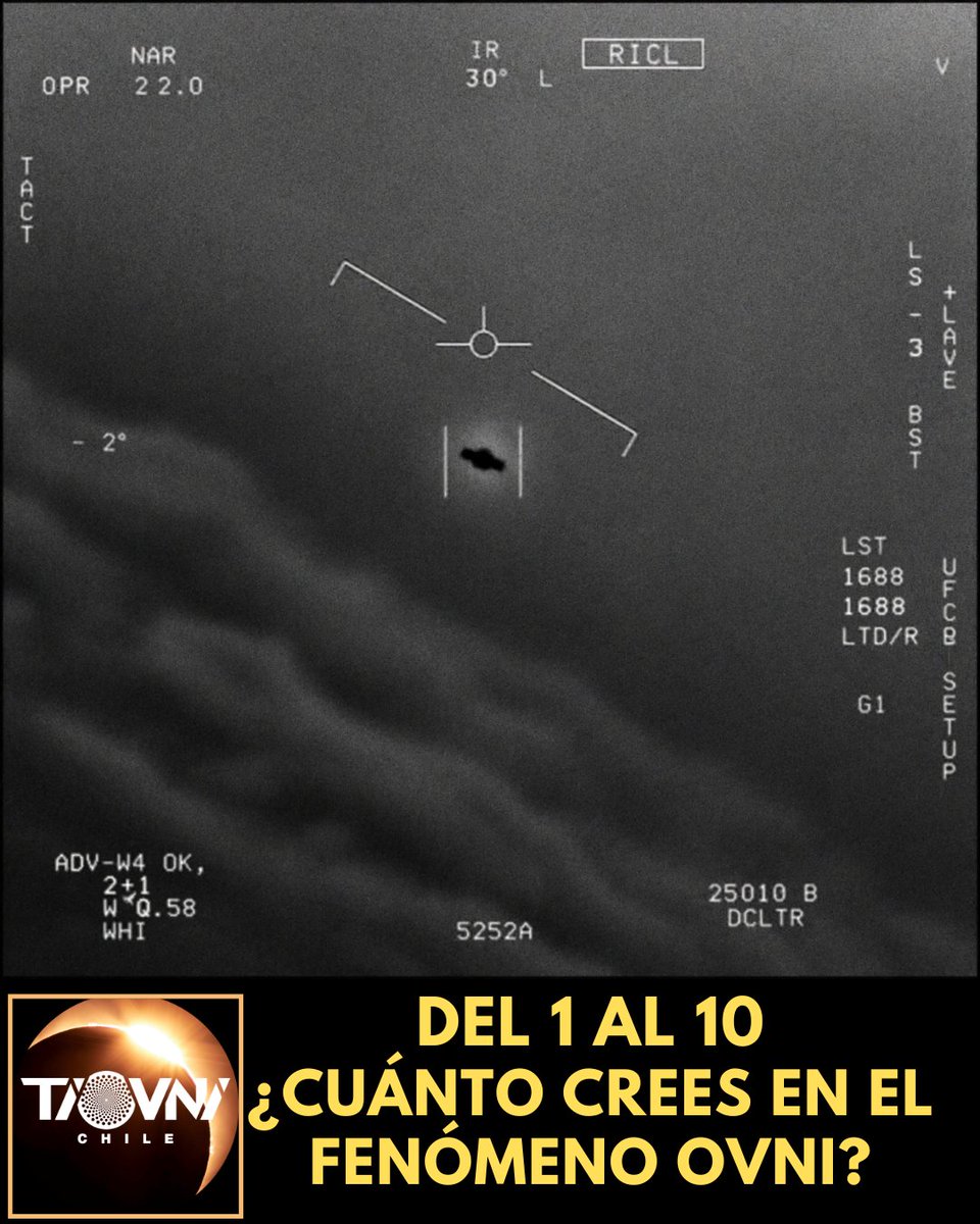 OvniChile1's tweet image. Del 1 al 10… ¿cuánto crees en el fenómeno OVNI? 👽

1 = No creo en nada
10 = Estoy totalmente convencido

¿Has tenido alguna experiencia?

👇 Te leo en los comentarios

#OVNI #UFO #Misterio