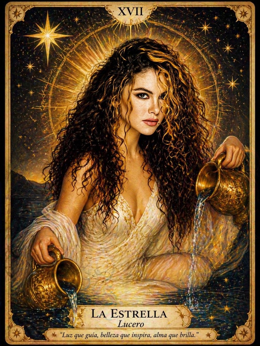 CHLESTAT's tweet photo. Le consulté a chatgpt: si @LuceroMexico fuera una carta del tarot ¿Cuál sería? Y pues... no hay más! Gracias por tanto! Y la leyenda que le puso! ❤️ https://t.co/acRpSWmNIH