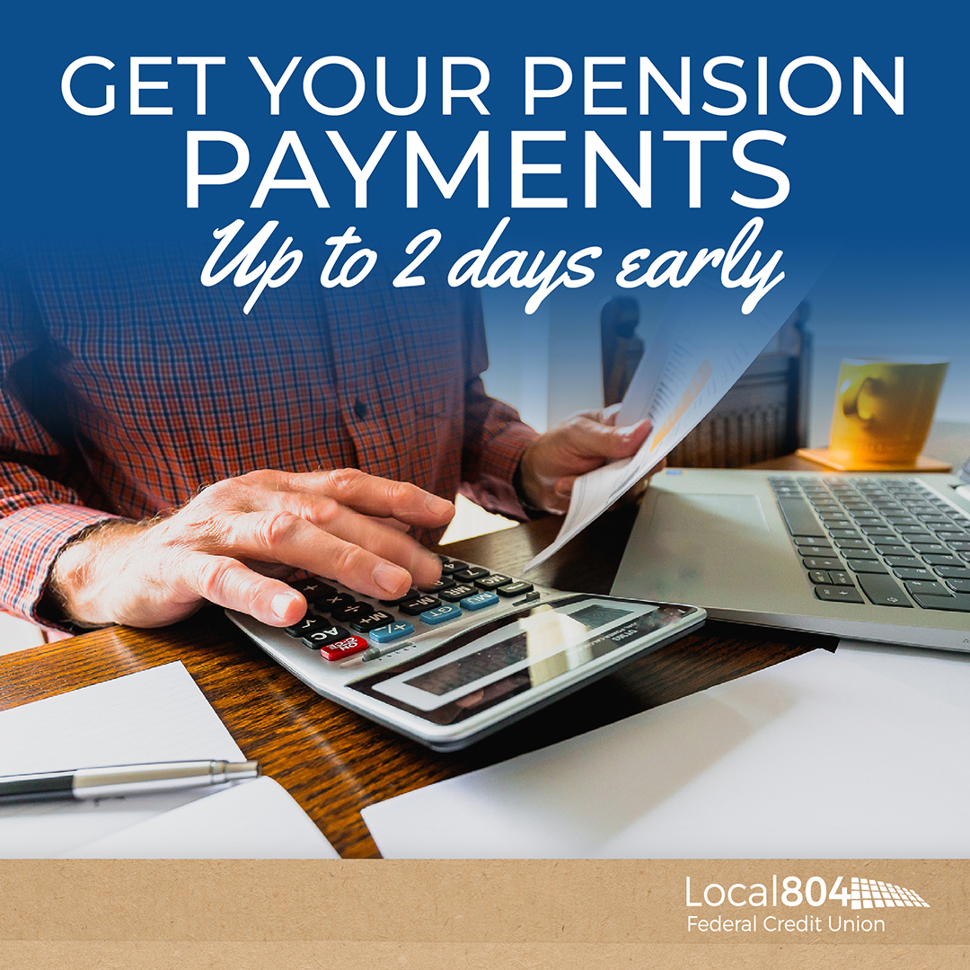 Local804FCU's tweet image. Get Your Pension Payment Up to 2 Days Early*

Local 804 Retirees who are members have access to a long list of retiree benefits. All you have to do is sign up!

Learn more - f.mtr.cool/rtrdnehitc

#TeamstersLocal804 #Teamsters #UPS