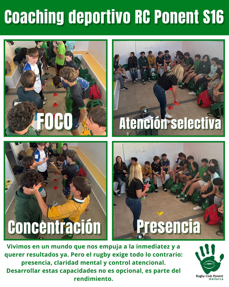 PonentRugby's tweet photo. En la clase de esta semana de coaching deportivo trabajamos sobre dos habilidades que hoy son más necesarias que nunca: la atención selectiva y el foco. https://t.co/MtzGIwkMUW