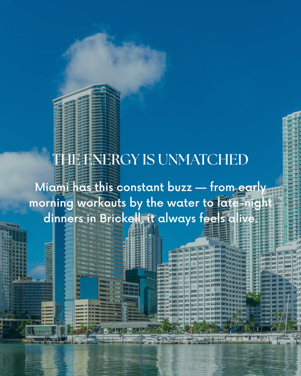 onemiamigroup's tweet photo. There’s a reason so many choose Miami—the energy, lifestyle, and vibrant moments make every day feel more alive. Miami isn’t just a place to live, it’s a place to experience. Contact Yovani Garcia for details at 305.962.4069. Cervera Real Estate. https://t.co/lLZxQ1yy25