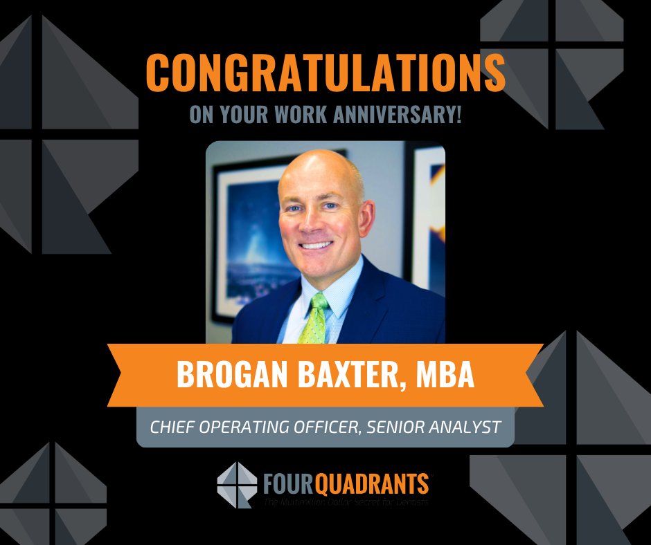 four_quadrants's tweet photo. Celebrating with Brogan Baxter, MBA. Today is his work anniversary! 🏆🎉

Brogan plays a big role in what makes Four Quadrants special. As COO, his dedication to helping clients achieve their goals &amp; make a lasting impact is felt across the entire firm.

Thank you, Brogan! ✨ https://t.co/4XvbFq98XJ