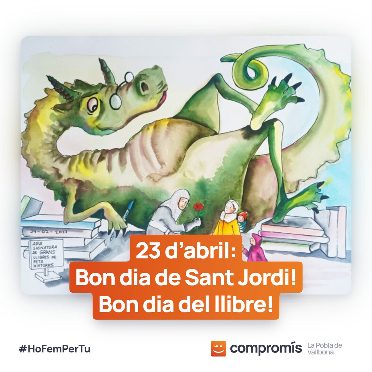 CompromisPobla's tweet photo. 🟠SANT JORDI

Celebrem Sant Jordi, el dia del llibre! 🌹📚

“Hi ha gent a qui no li agrada que es parle, s'escriga o es pense en valencià. És la mateixa gent a qui no li agrada que es parle, s'escriga o es pense.” 

Ovidi Montllor

#SomCompromís #HoFemPerTu https://t.co/cNTCuUA2l0