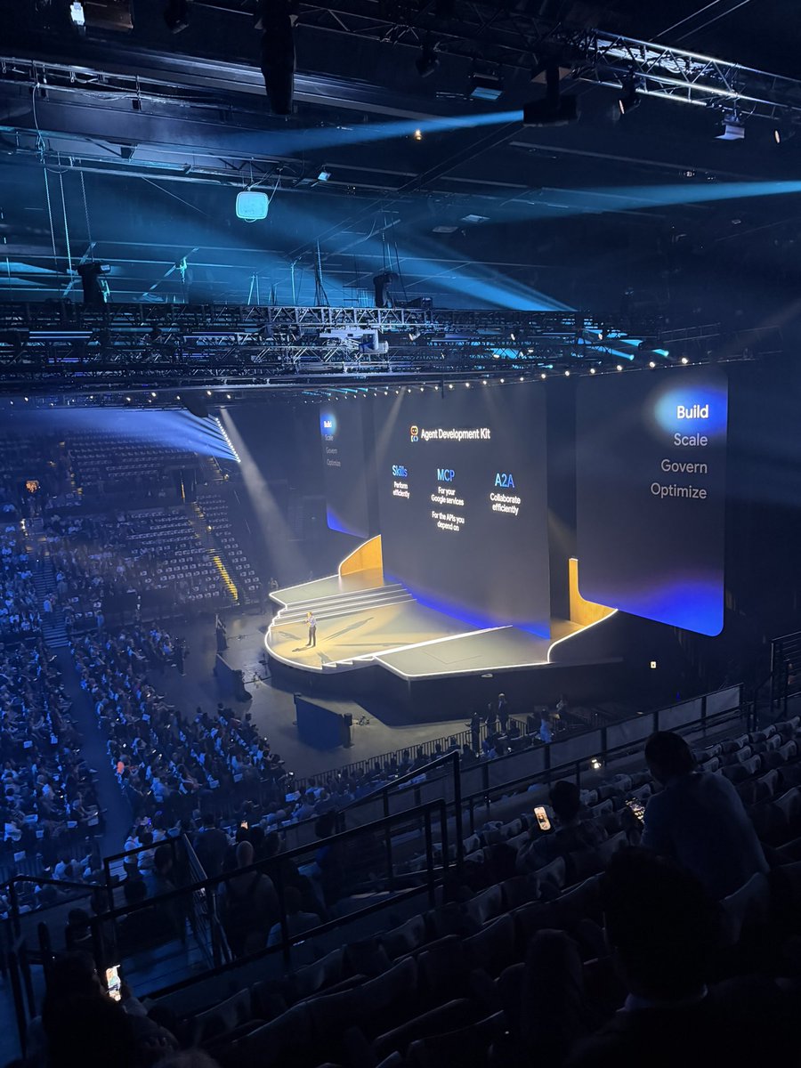 benitoz's tweet image. Day 2

#googlecloud next

The developer conference now fills up stadiums

Google is going all in on building agents MCP enabled by default
