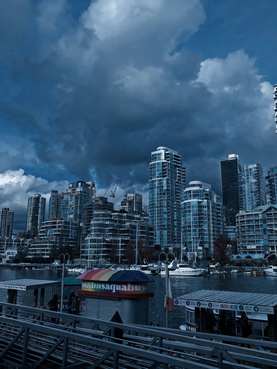 Lightning_Ch's tweet image. Sun makes cities obvious.
Clouds make them honest.

From Granville Island—
Vancouver House bending the rules,
Granville Street Bridge cutting through the grey.

No glow. Just truth.

#Vancouver #Architecture #Cityscape #MoodyWeather #Photography