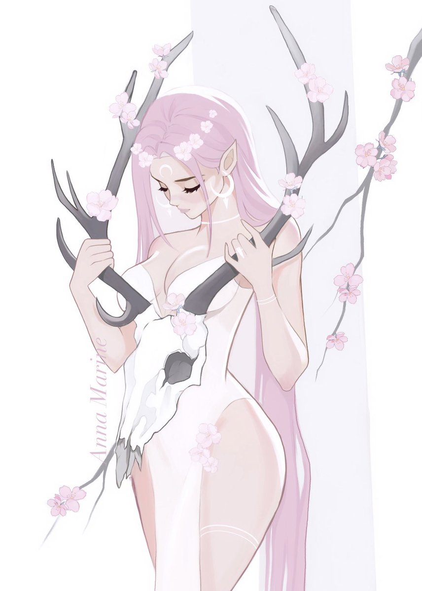anna_marine's tweet image. She’s wearing dress just for x 😪

WIP of April rewards print “When spring blooms” 🌸

#sakura #cherryblossom #springwitch