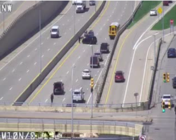 WWJTraffic's tweet image. #Crash NB M-10 after 8 Mile blocking the two Left Lanes. #knowbeforeyougo #wwjtraffic #traffic LIVE&amp;gt; audacy.com/wwjnewsradio More: @Audacy @WWJ950