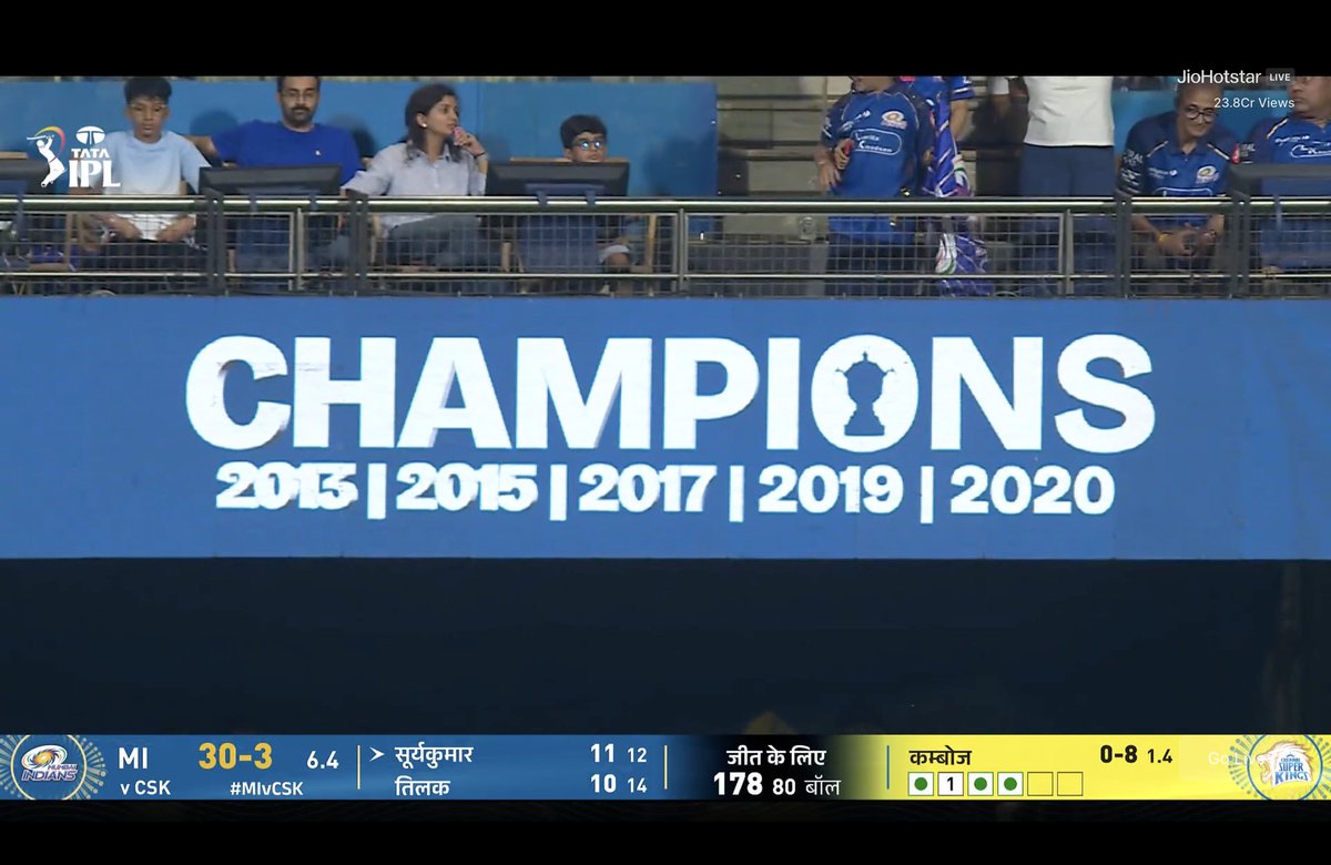iamdeep_shah's tweet photo. Missing those Golden Years of Mumbai Indians under Captain Rohit Sharma ❤️‍🩹
But now we only have Memories 🥹

#MIvsCSK #RohitSharma https://t.co/OlQI9zxwv0