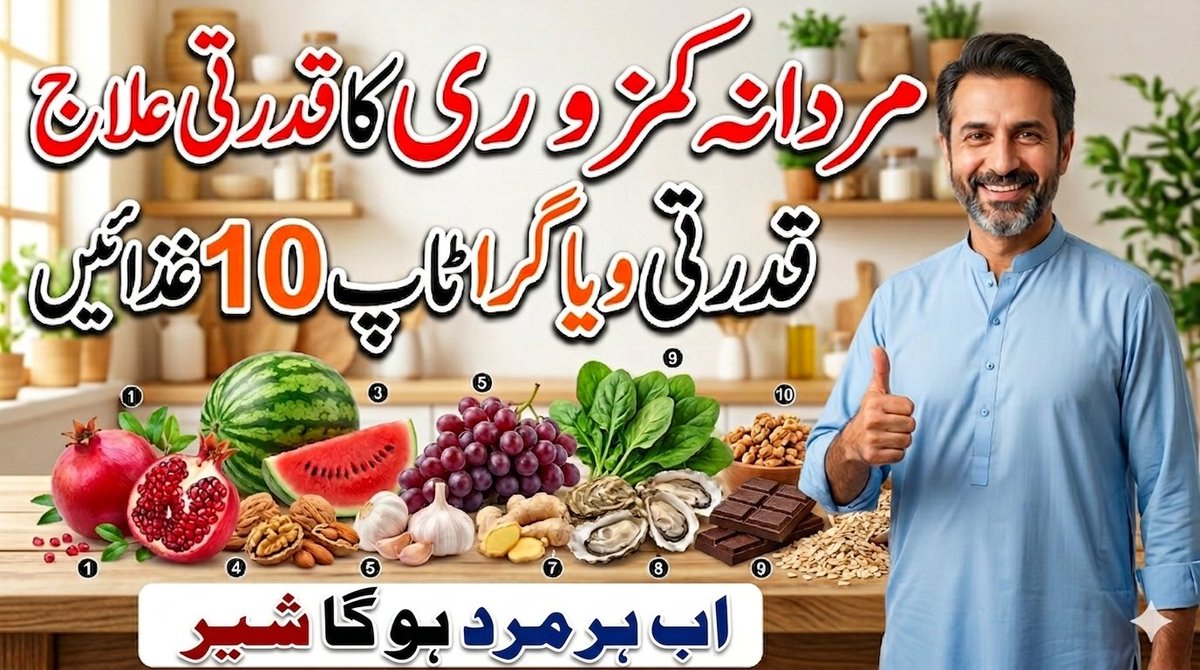 یہ 10 غذائیں مردانہ کمزوری کو جڑ سے ختم کر سکتی ہیں! 💪
بس روزانہ کھائیں اور طاقت، اسٹیمنا اور پرفارمنس میں واضح فرق خود محسوس کریں!
youtu.be/P83cQ63YWh4