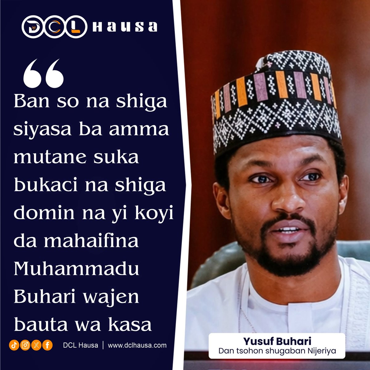AbbaM_Abiyos's tweet photo. Yusuf Buhari: I joined politics to serve my country like my father....

Me: Why not join the Army? That is where your papa starts serving the country😎 https://t.co/Tf5nJfSFHz