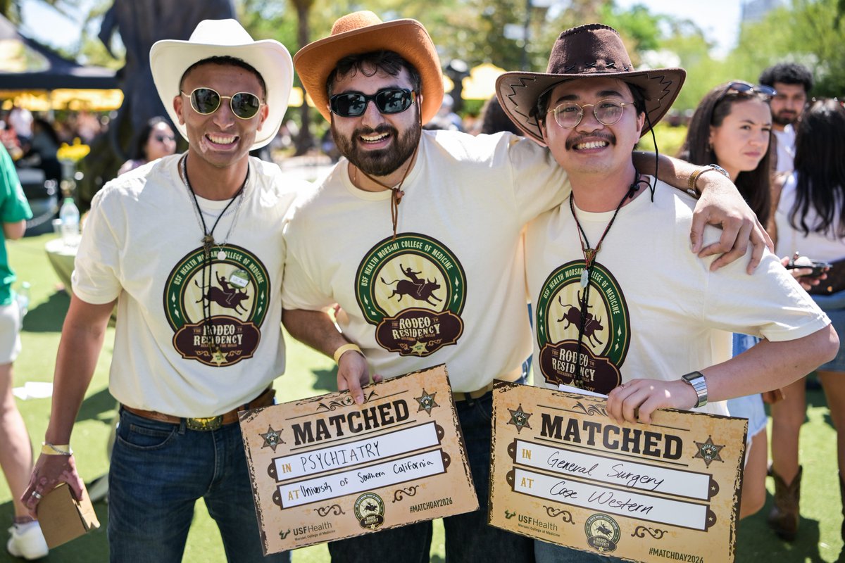 USFHealthMed's tweet image. They've trained. They've tested. They've matched. Now it's time to graduate. Tune in via @USFHealth YouTube at 10:00 a.m. May 7 to see the #medschool journey come to an end for the #Classof2026: bit.ly/48jvAlq