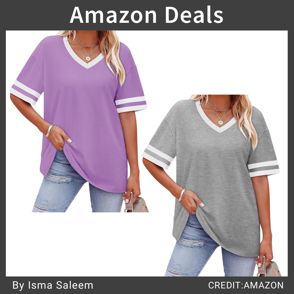 ismasaleemstyle's tweet image. ⚡ 35% OFF ⚡
#amazondeals 
V-neck color block short sleeves t-shirt tops presented by the brand WIHOLL
#Amazon #tshirts #amazonfinds #founditonamazon #deals #DealAlert 
As an Amazon Associate I earn from qualifying purchases.
#ad @amazon
🔗👇
amazon.com/dp/B0FXKJ53FW?…