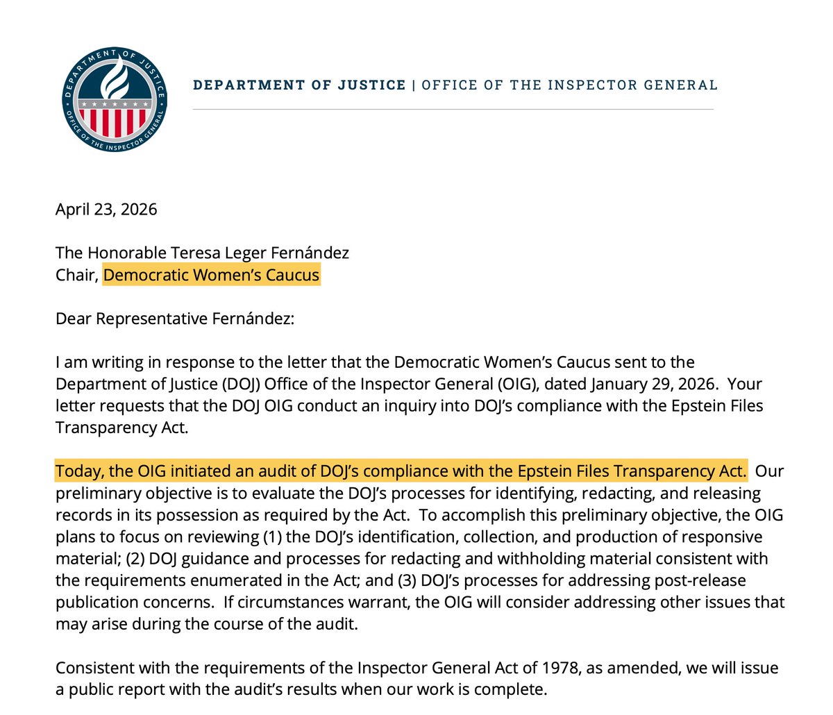 Democratic Women's Caucus tweet media