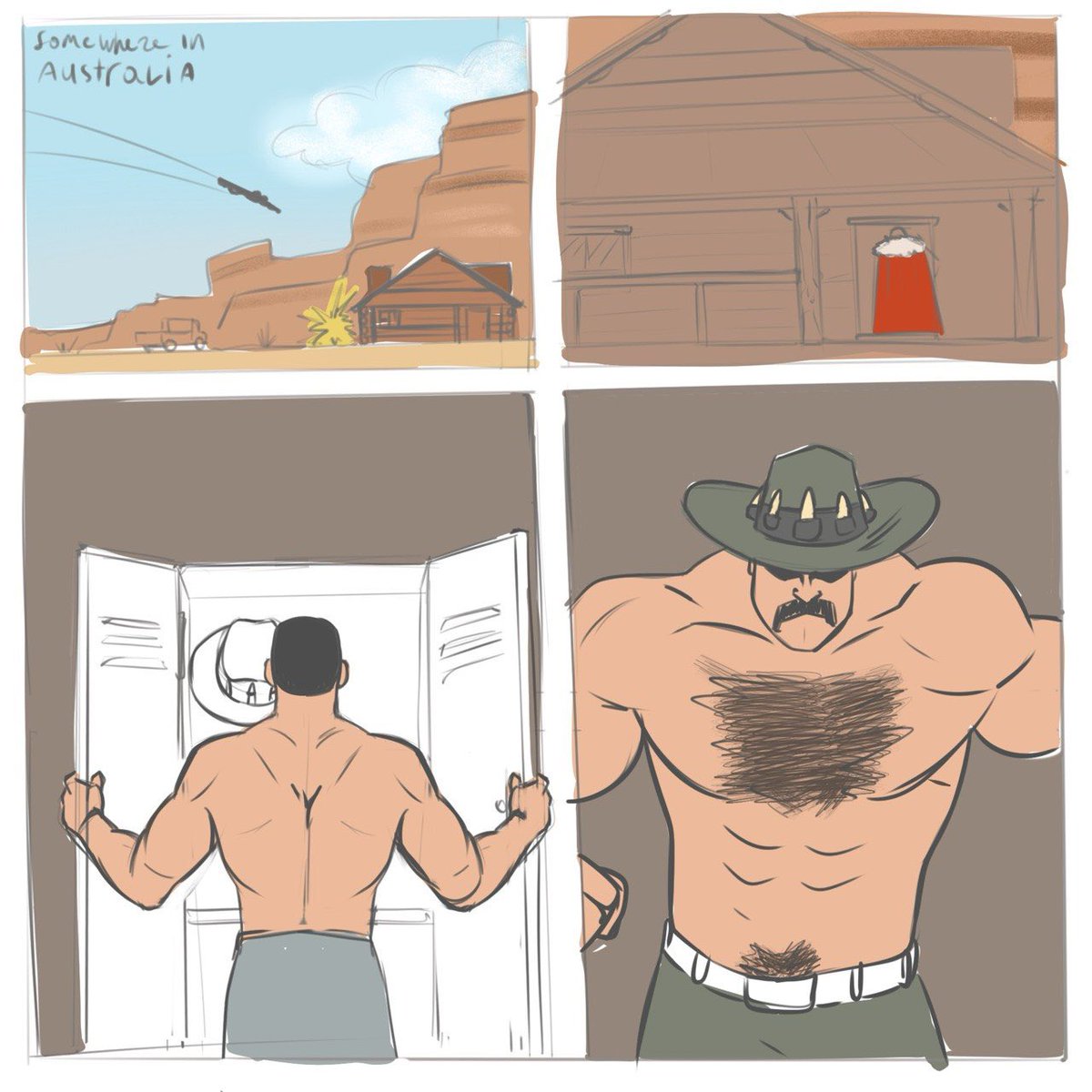 MIR_artist's tweet image. Thragg's secret identity is Saxton Hale
#invincible #tf2