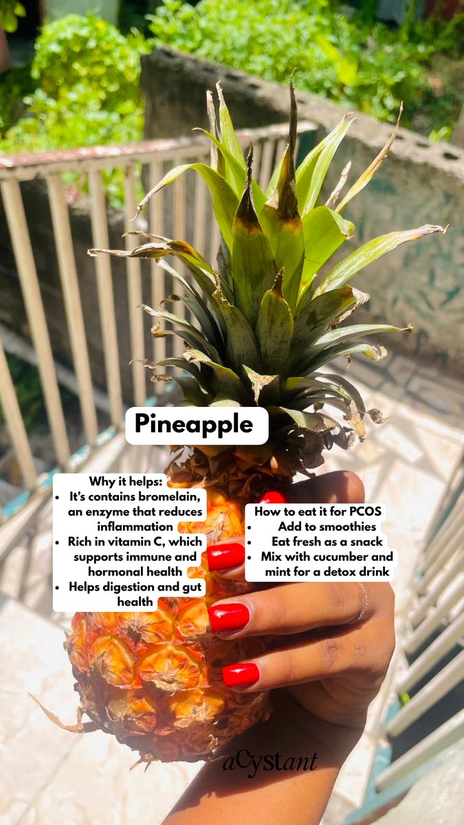 acystant's tweet image. Here are 4 fruits to take to reduce inflammation with PCOS #PCOS #pcoslife #Diet